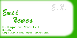 emil nemes business card